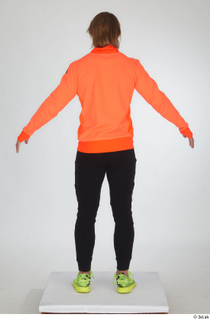  Erling black tracksuit dressed orange long sleeve t shirt sports standing whole body yellow sneakers 0029.jpg